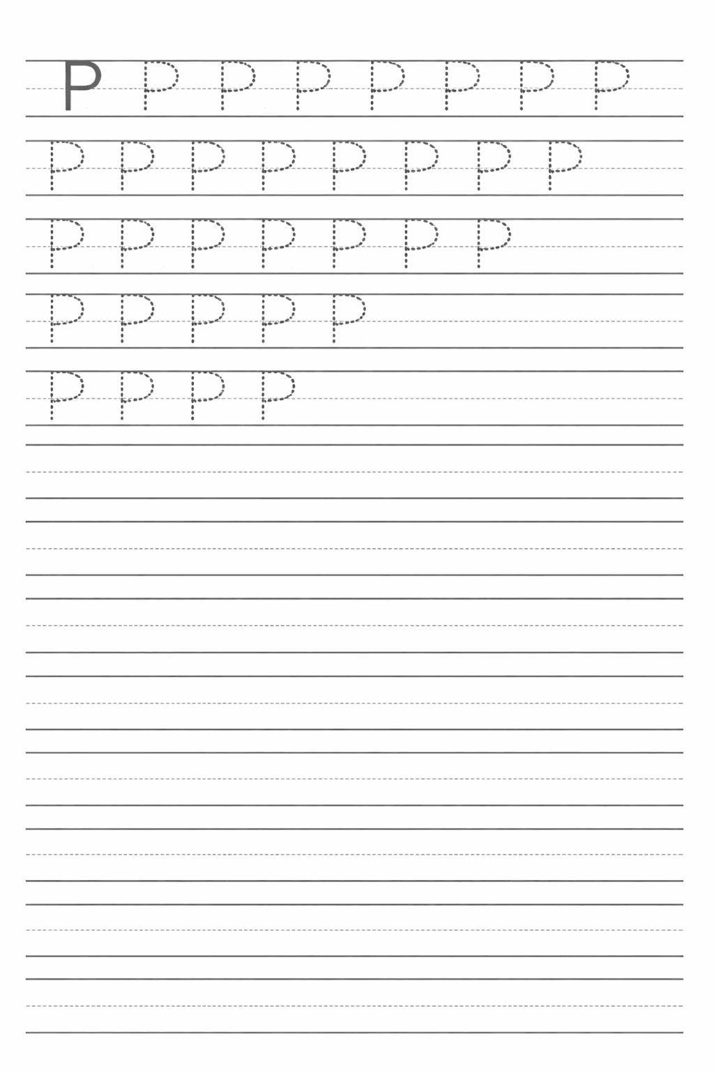 Buchstabe P üben - Arbeitsblatt zum Ausmalen