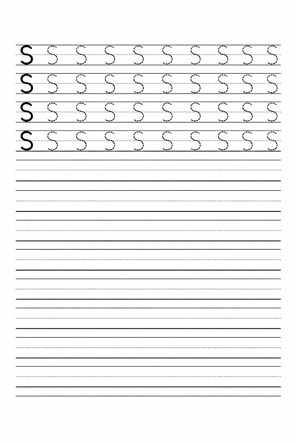 Buchstabe S üben - Arbeitsblatt zum Ausmalen