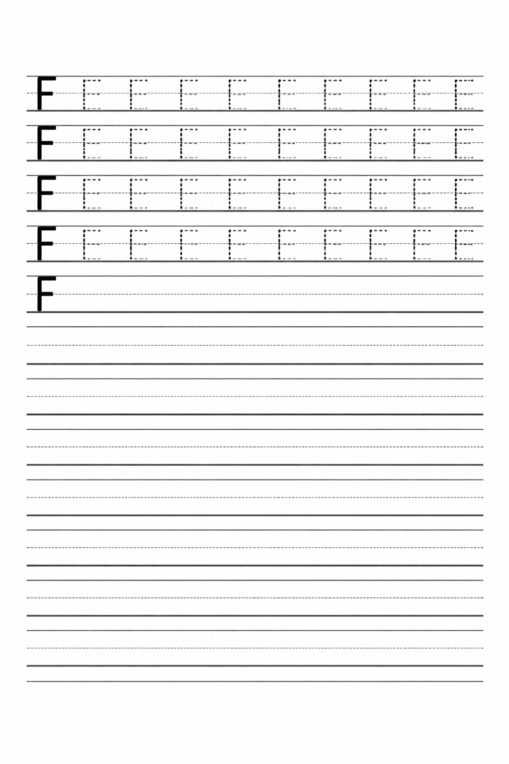 Buchstabe F üben - Arbeitsblatt zum Ausmalen