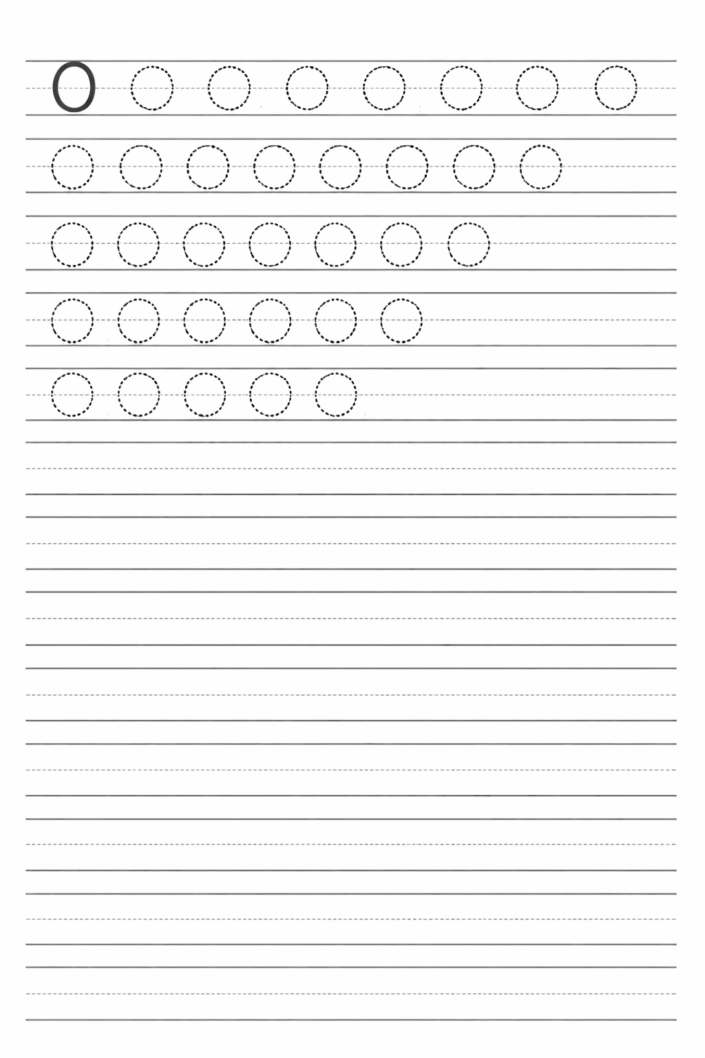 Buchstabe O üben - Arbeitsblatt zum Ausmalen