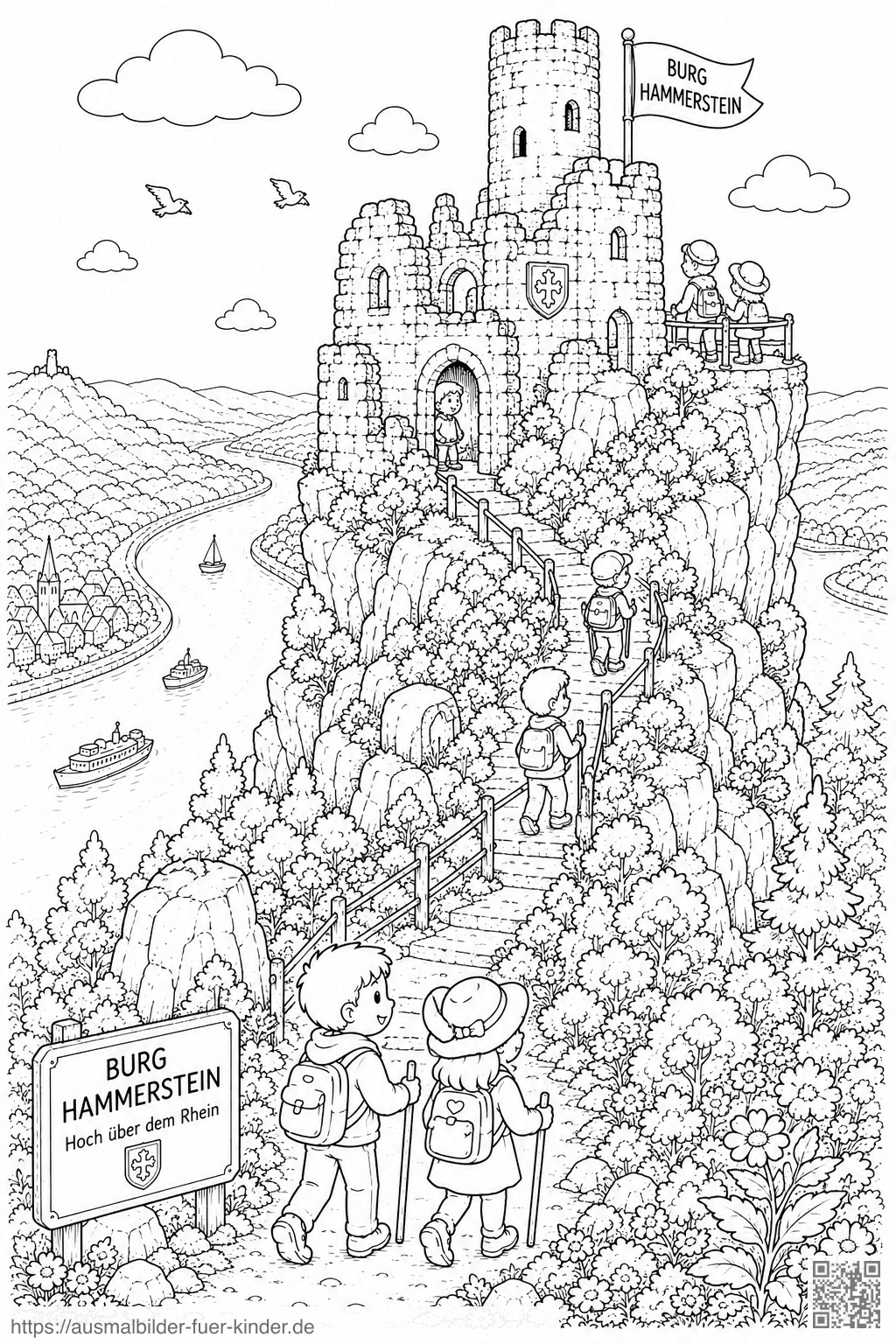 Burg Hammerstein - Ausmalbild