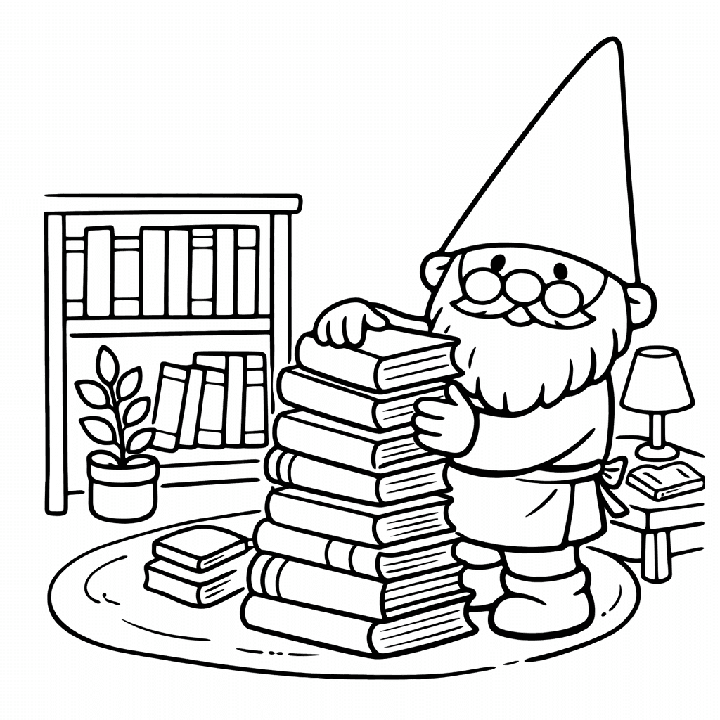 Der BüCherstapel Des Gartenzwerges