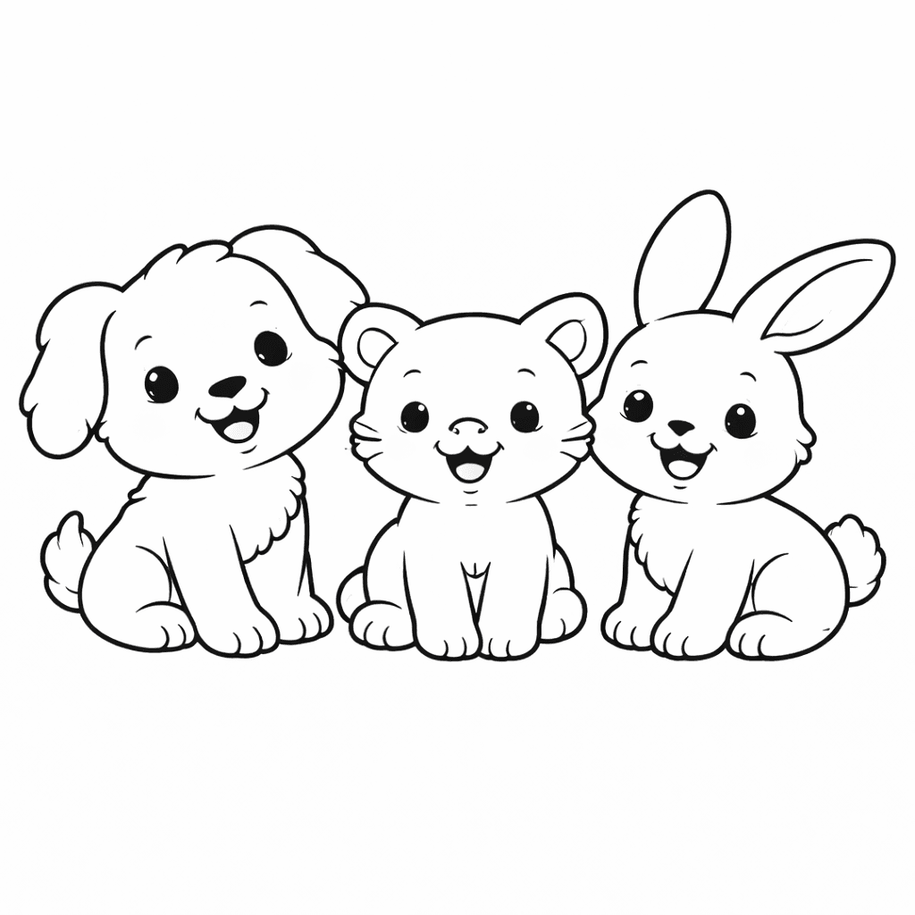 Drei SüßE Babytiere Zusammen