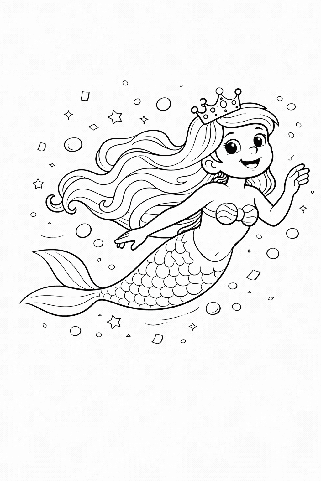 Fröhliche Meerjungfrau Im Aufstieg