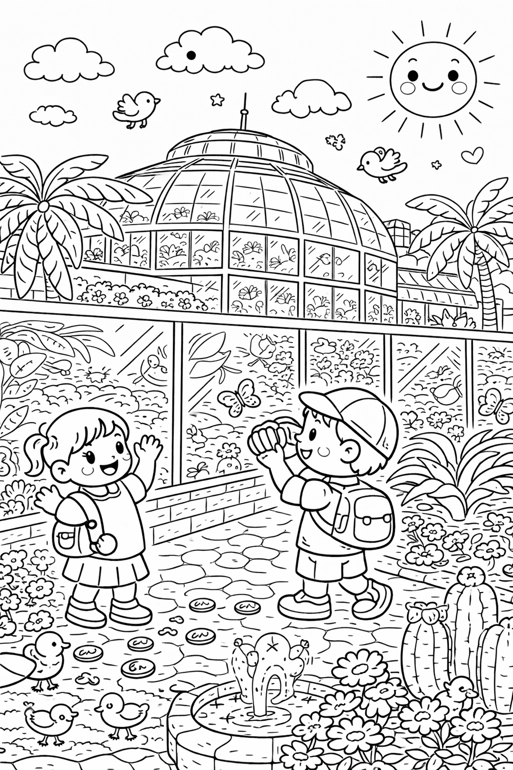 Botanischer Garten Palmengarten - Frankfurt Ausmalbild