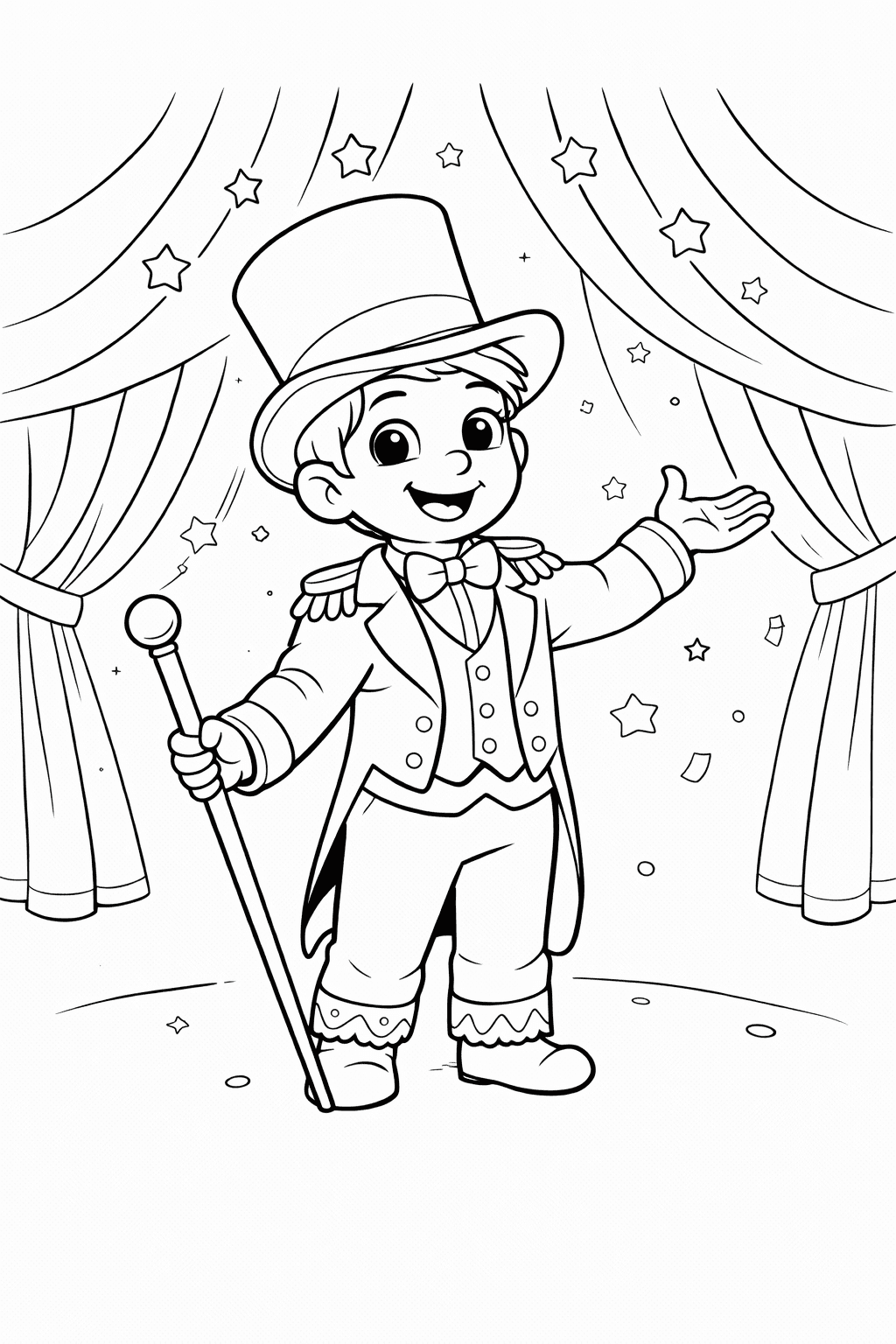 Freundlicher Zirkusdirektor Im Umhang