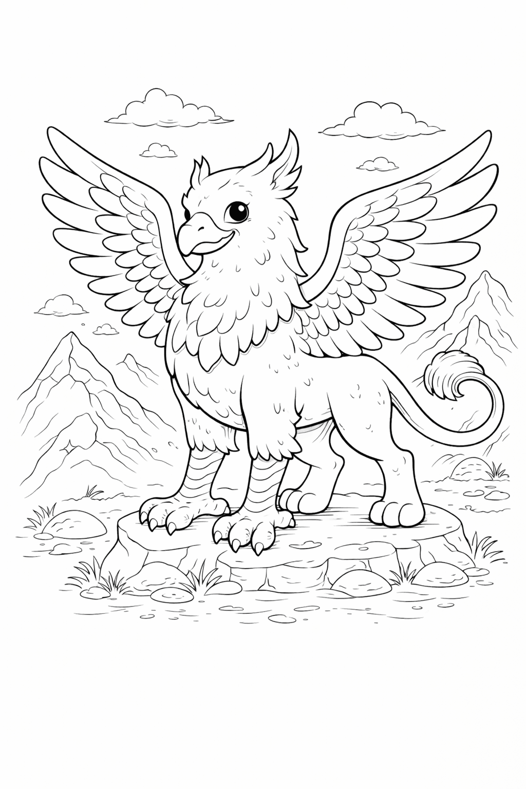 Griffin - Ausmalbild