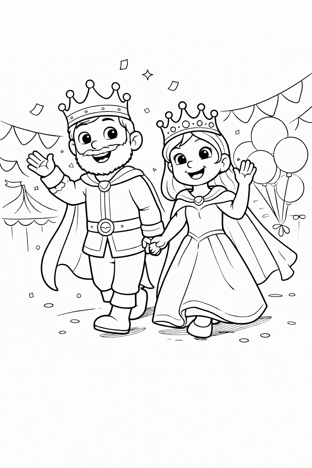 König Und Königin Im Umzug