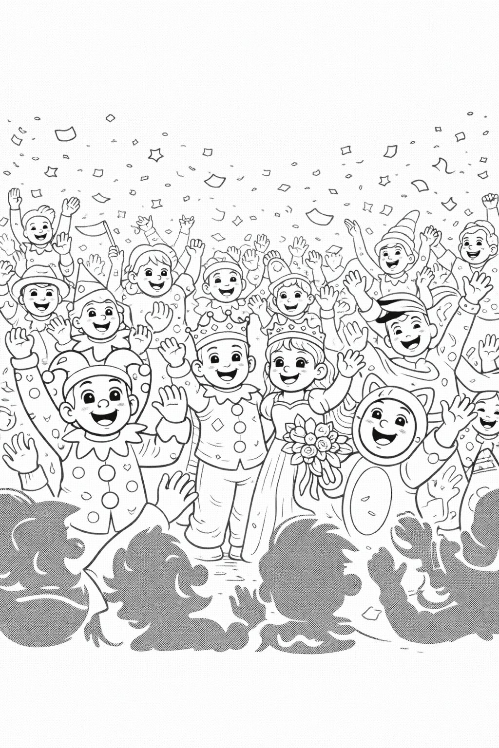 Karneval Der Fröhlichkeit Und Kostüme