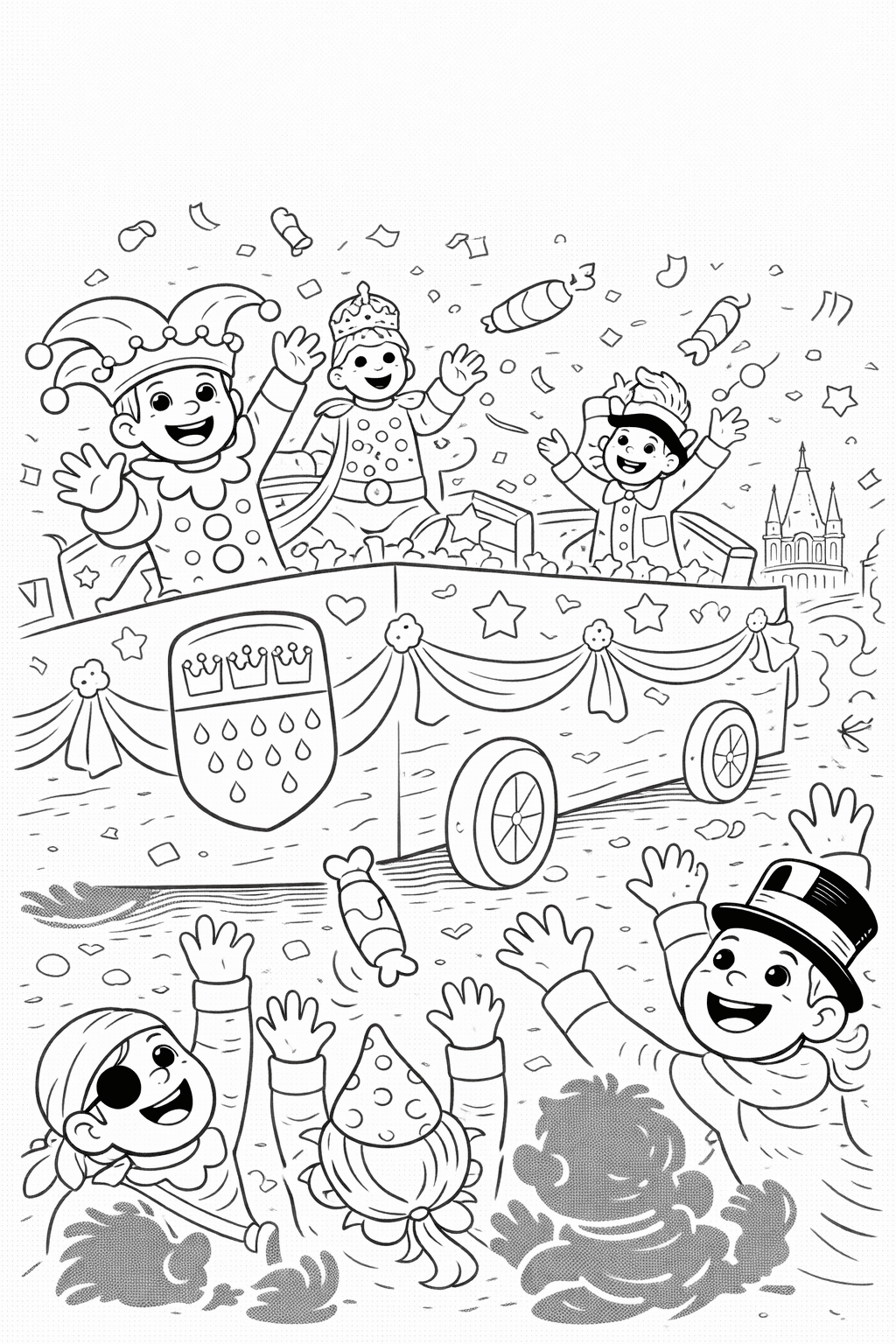 Karnevalszug Mit Kölschen Symbolen