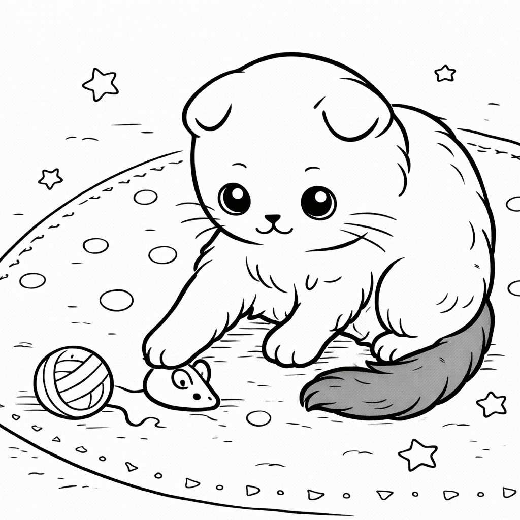 Katzen_kätzchen Spielt Mit Spielzeugmaus