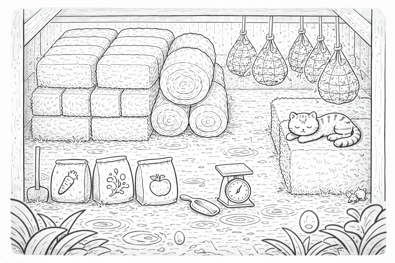 Katzenruhe Im Heuboden