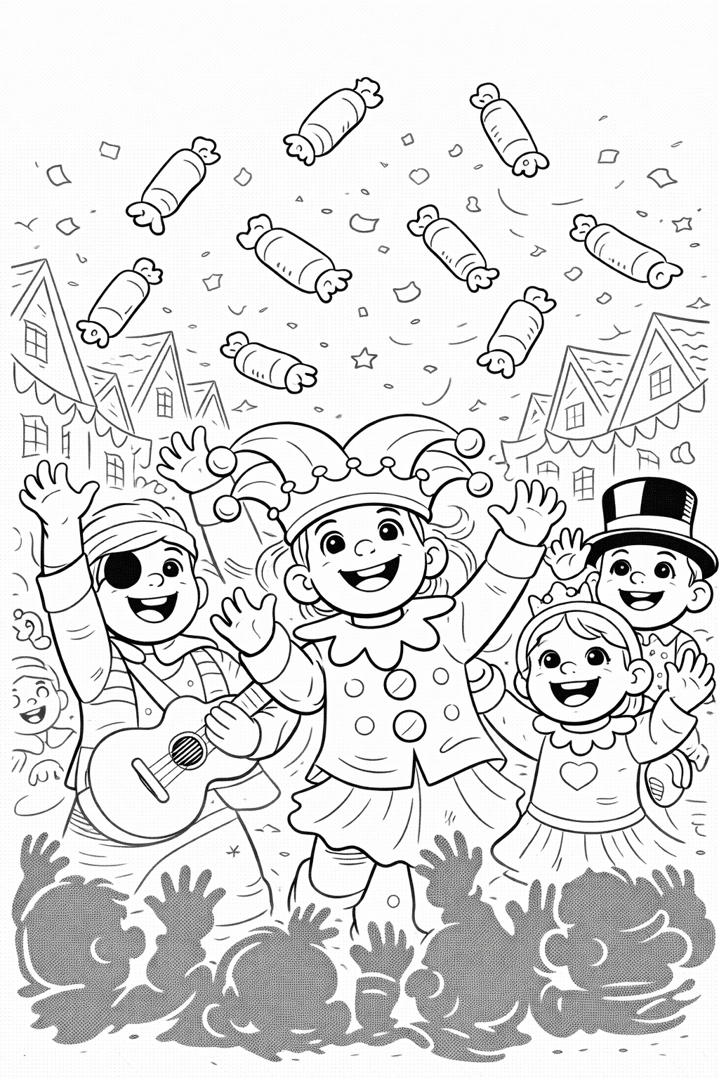 Kinder Im Karneval Mit Süßigkeiten