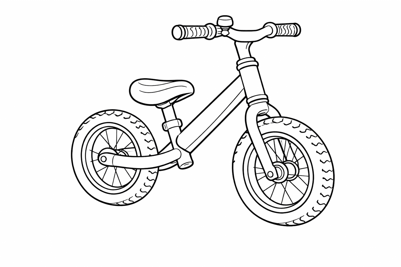 Laufrad - Ausmalbild