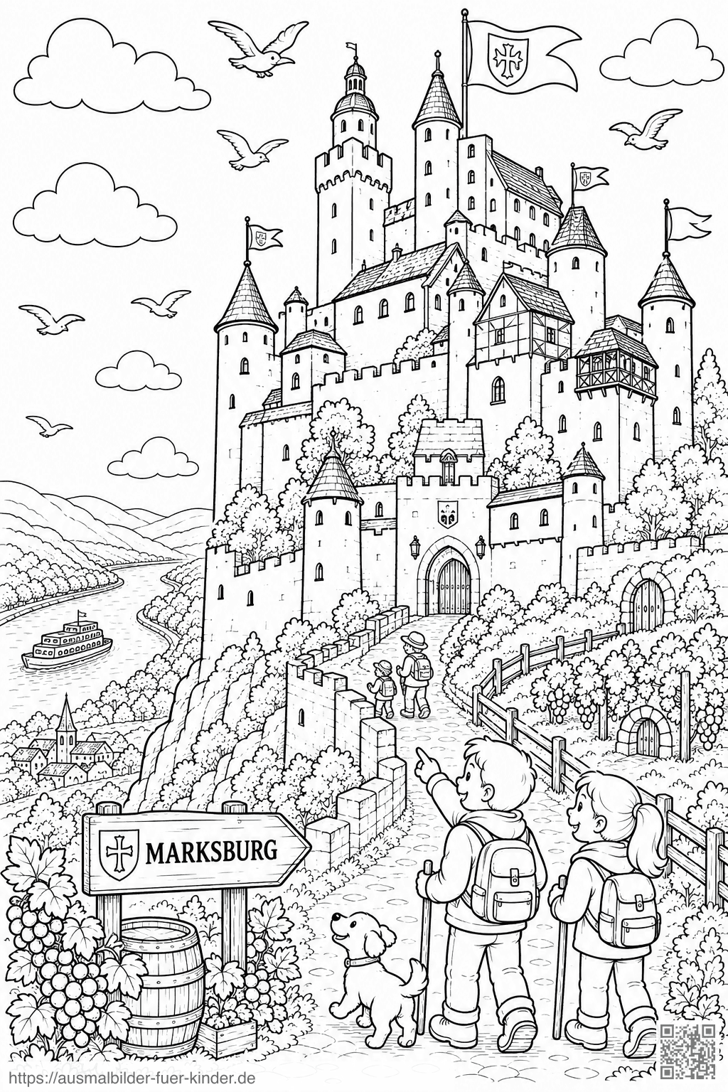 Marksburg Ausmalbild Marksburg Ausmalbild