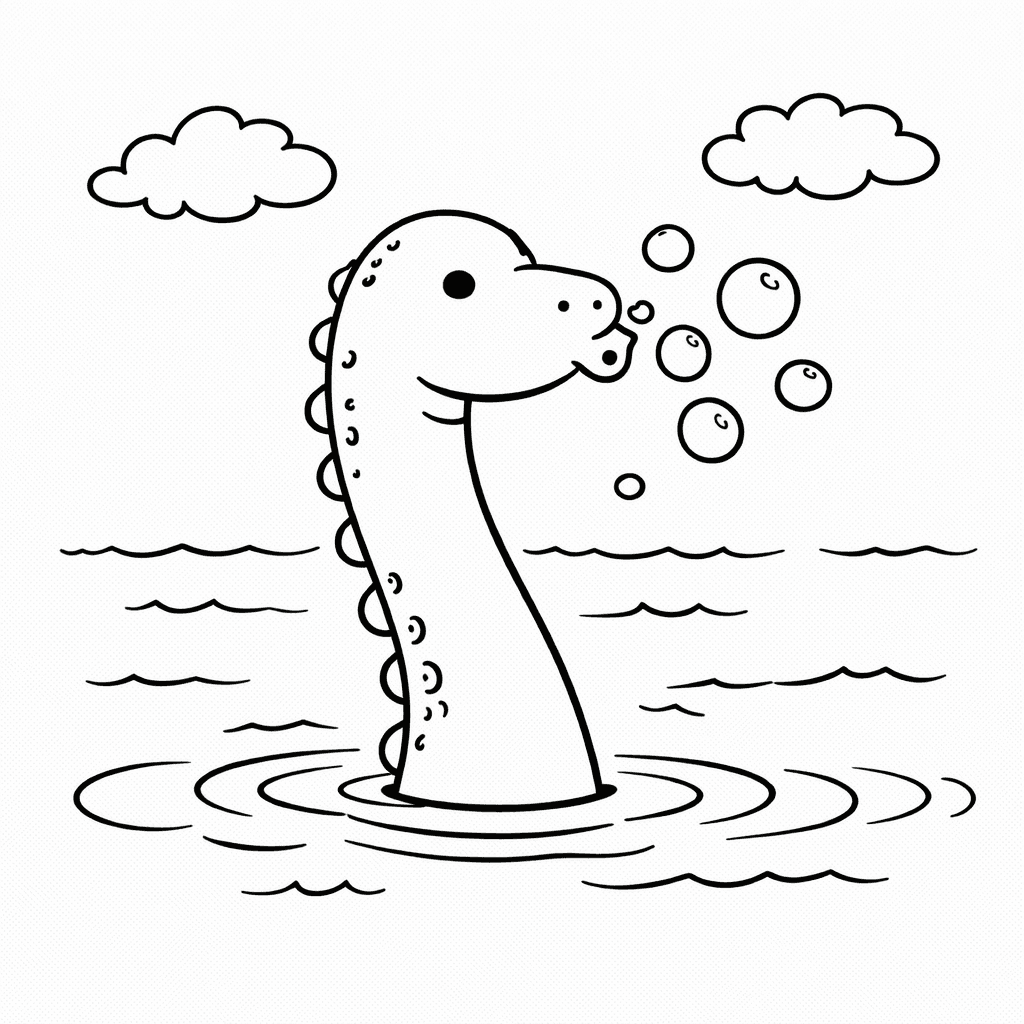Nessie Blubbert Fröhlich Im Wasser