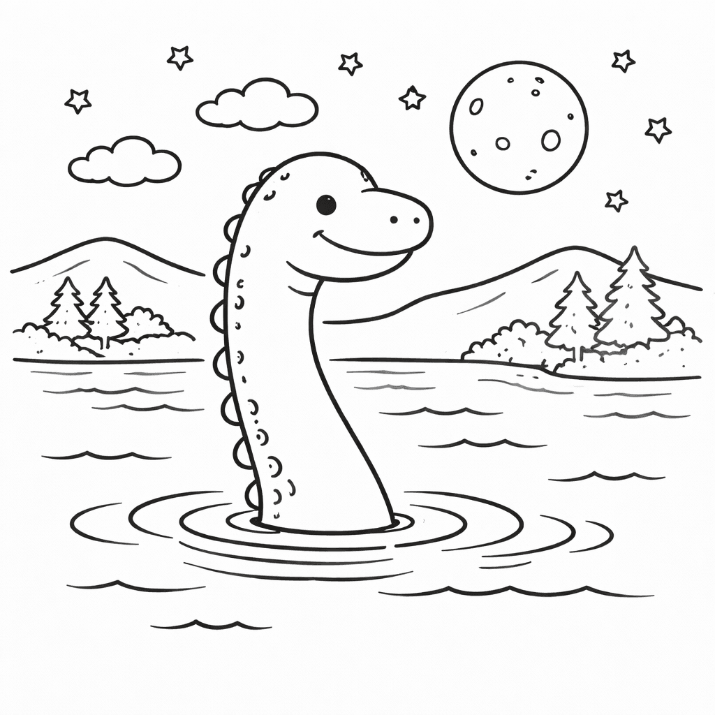 Nessie Unter Dem Mondlicht
