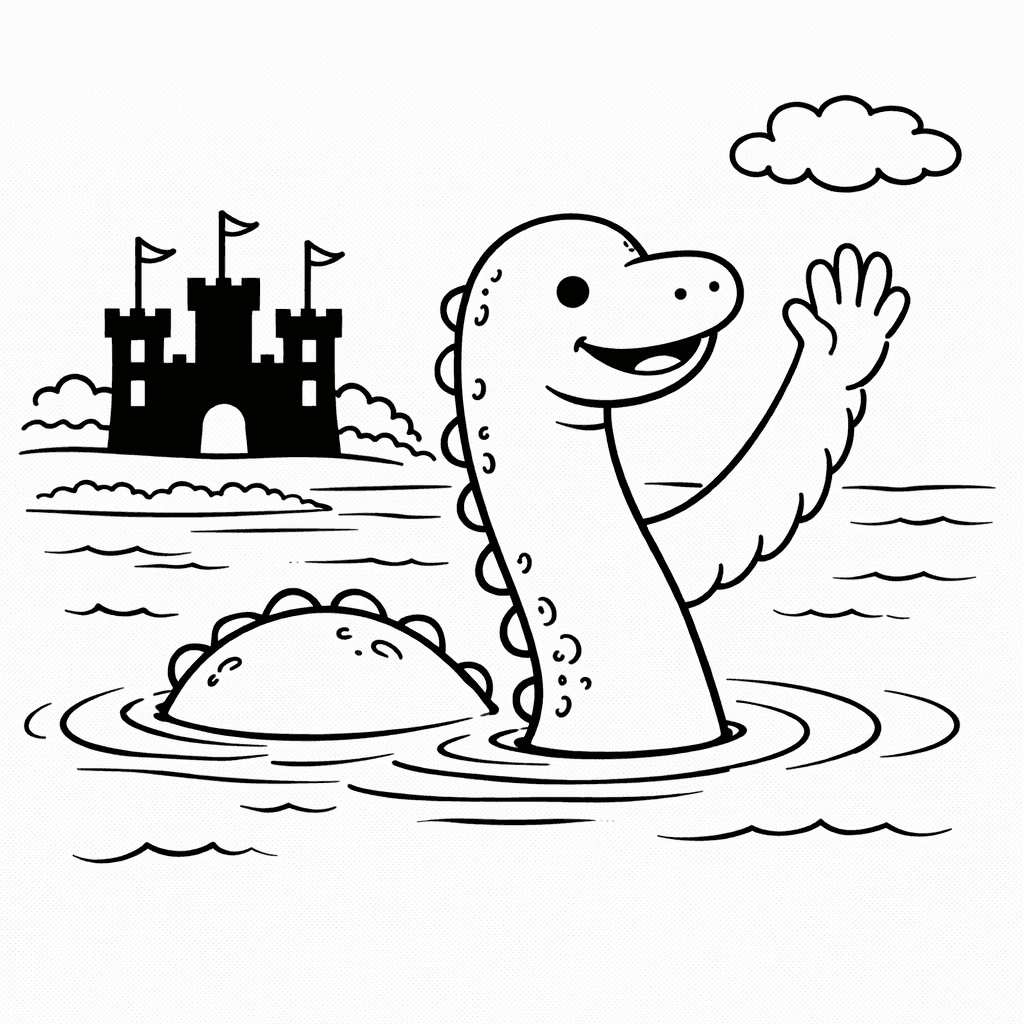 Nessie Winkt Dem Schloss Zu