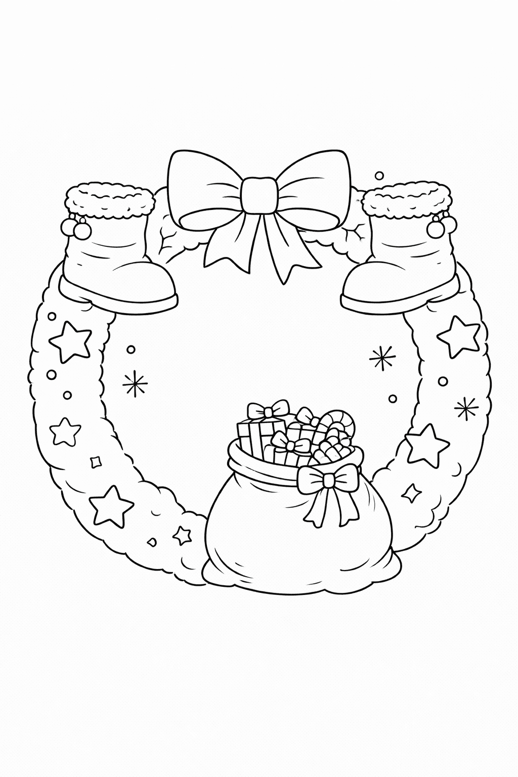 Nikolauskranz Für Kinder Zum Ausmalen - Ausmalbild