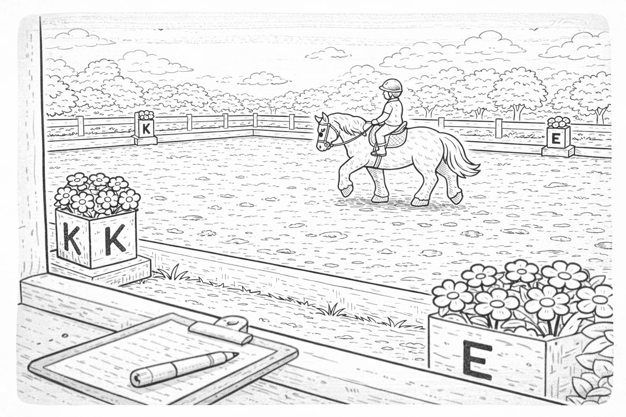 Reitplatz Im Kawaii Stil