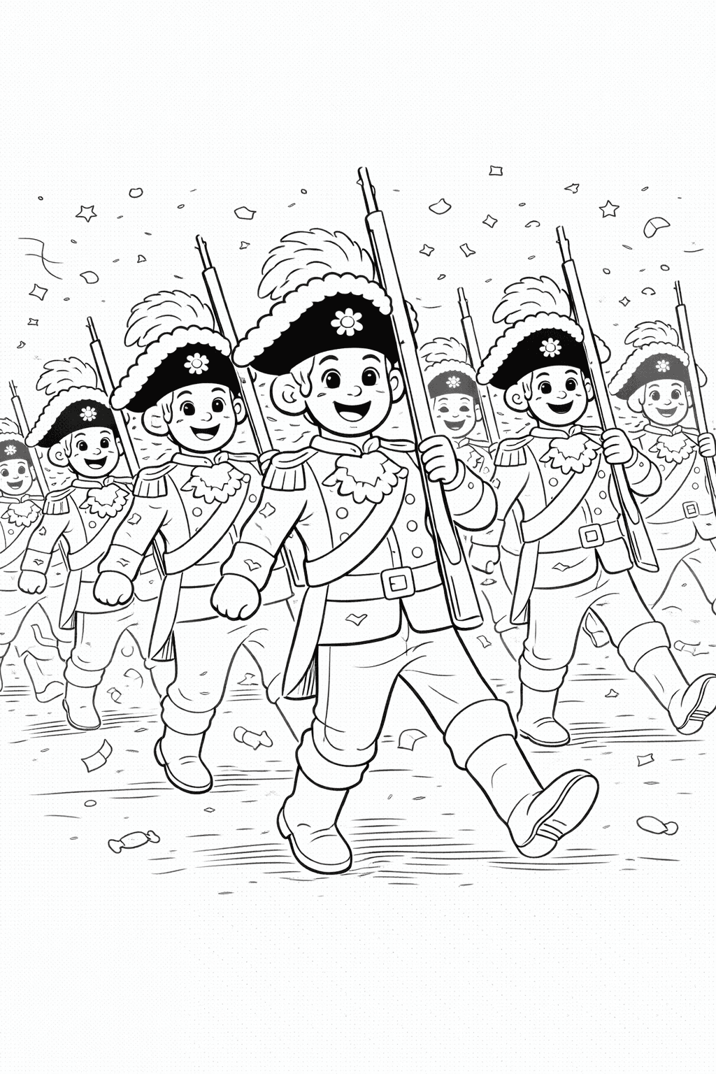 Rote Funken Im Marsch