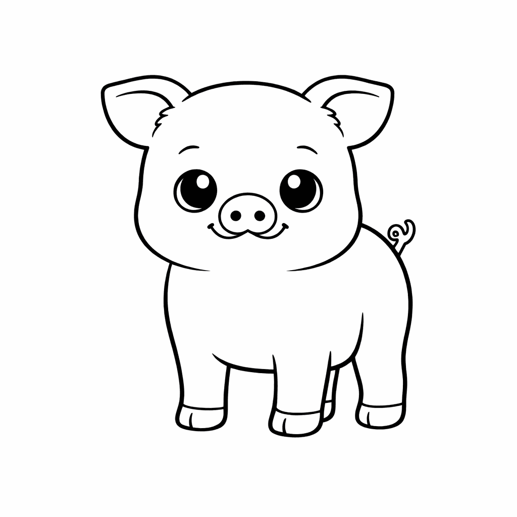 Süßes Schweinchen Zum Ausmalen