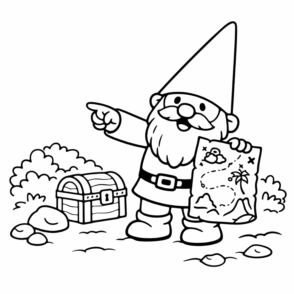 Schatzsuche Des Gartenzwerges