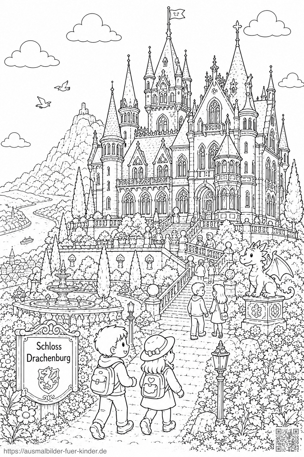 Schloss Drachenburg Ausmalbild Schloss Drachenburg Ausmalbild