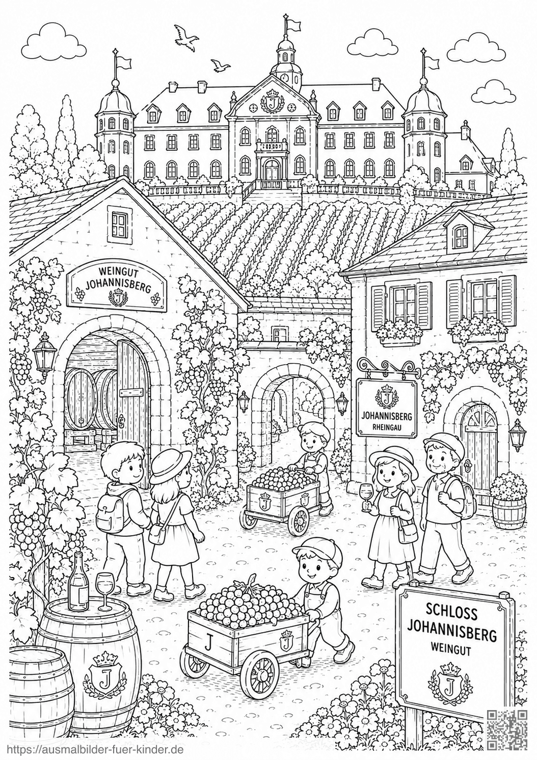 Schloss Johannisberg Weingut Ausmalbild Schloss Johannisberg Weingut Ausmalbild