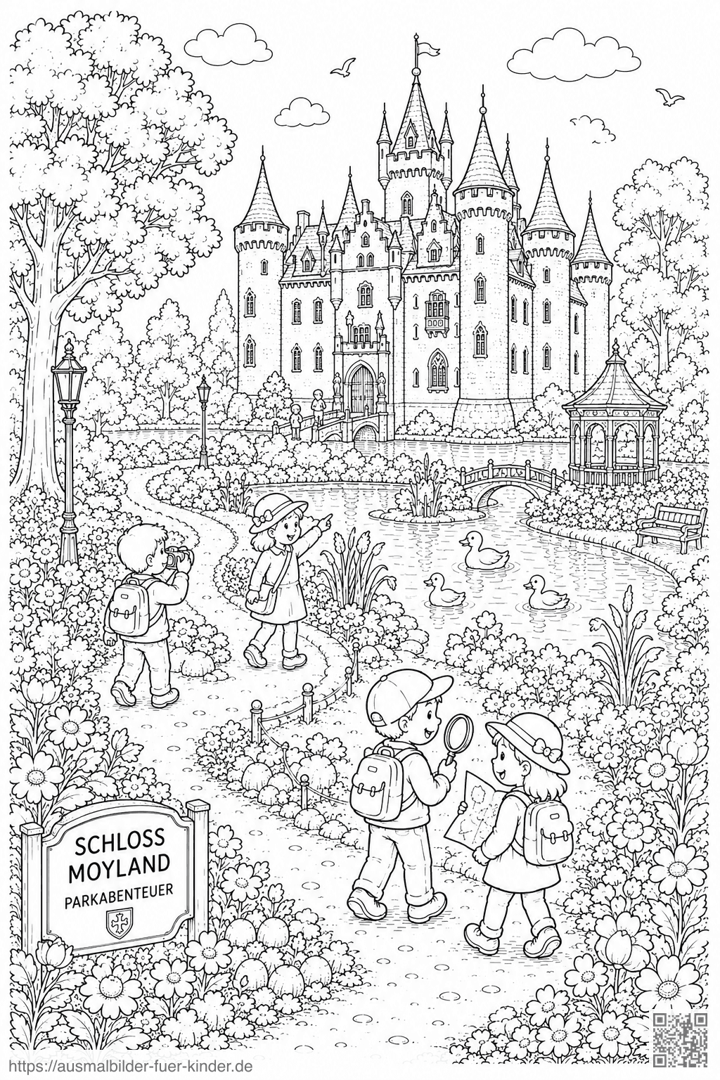 Schloss Moyland Parkabenteuer Ausmalbild Schloss Moyland Parkabenteuer Ausmalbild