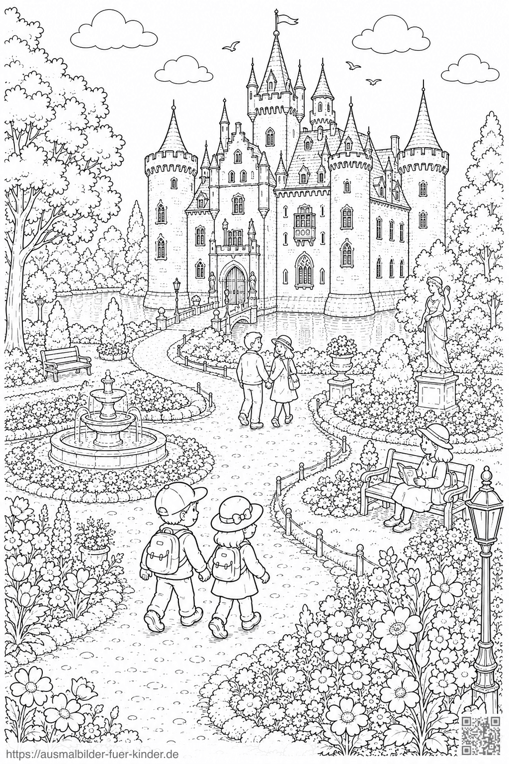 Schloss Moyland Schlosspark Ausmalbild Schloss Moyland Schlosspark Ausmalbild