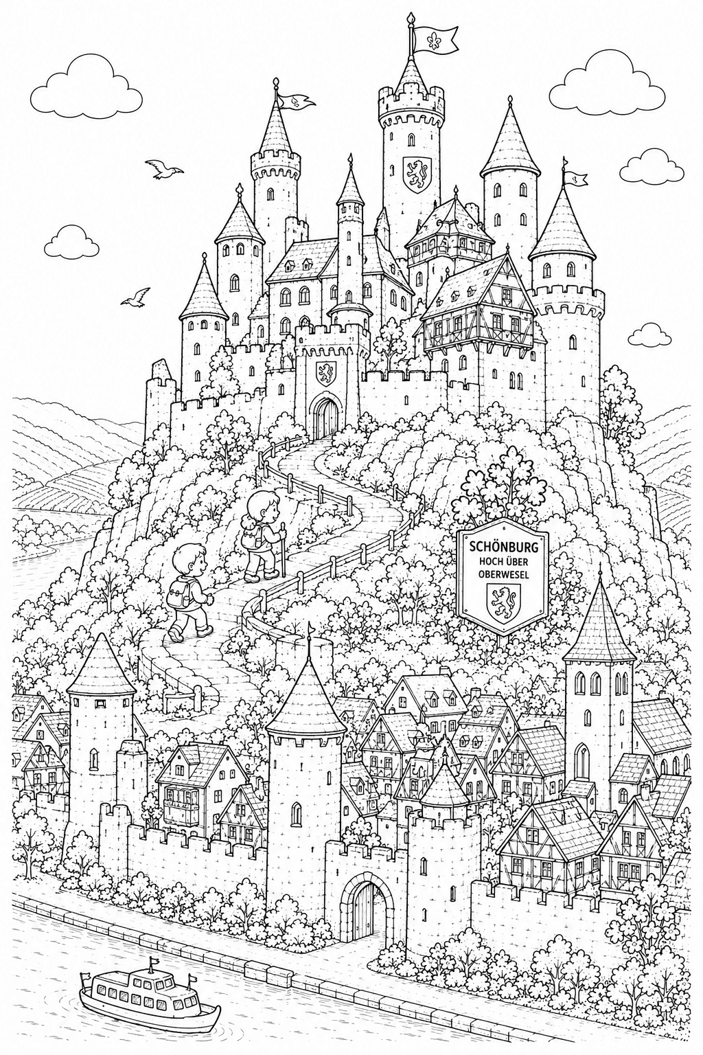 Schönburg Ausmalbild Schönburg Ausmalbild