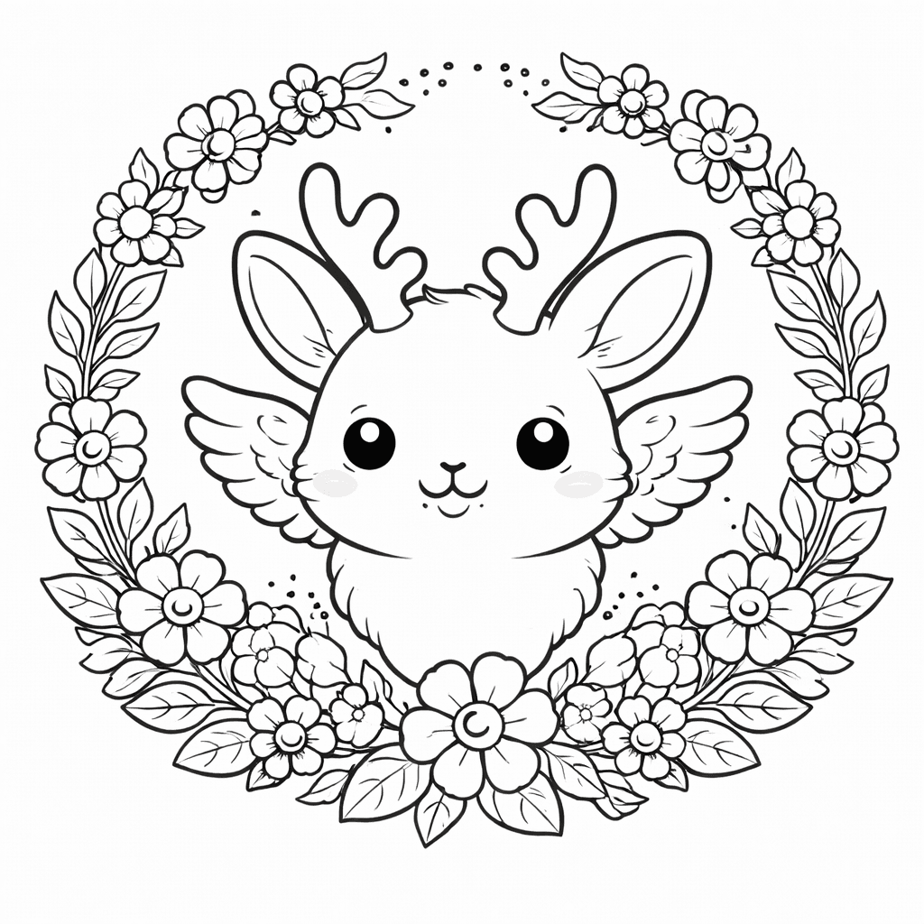 Wolpertinger Im Blumenkranz