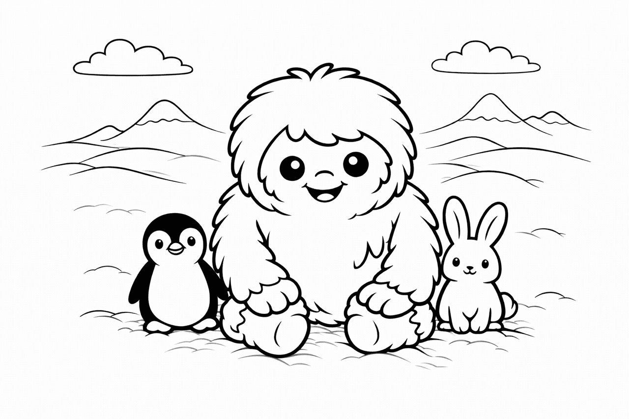 Yeti_freunde Im Schnee