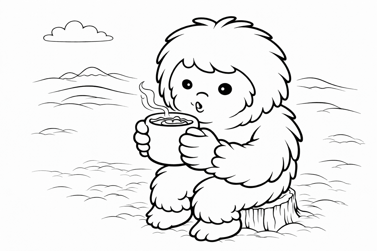 Yeti_yeti Mit Heißer Schokolade