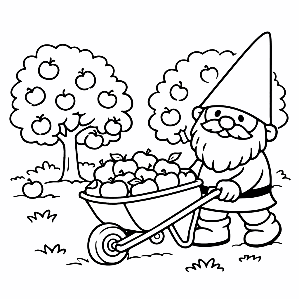 Zwerg Im Garten Mit Schubkarre