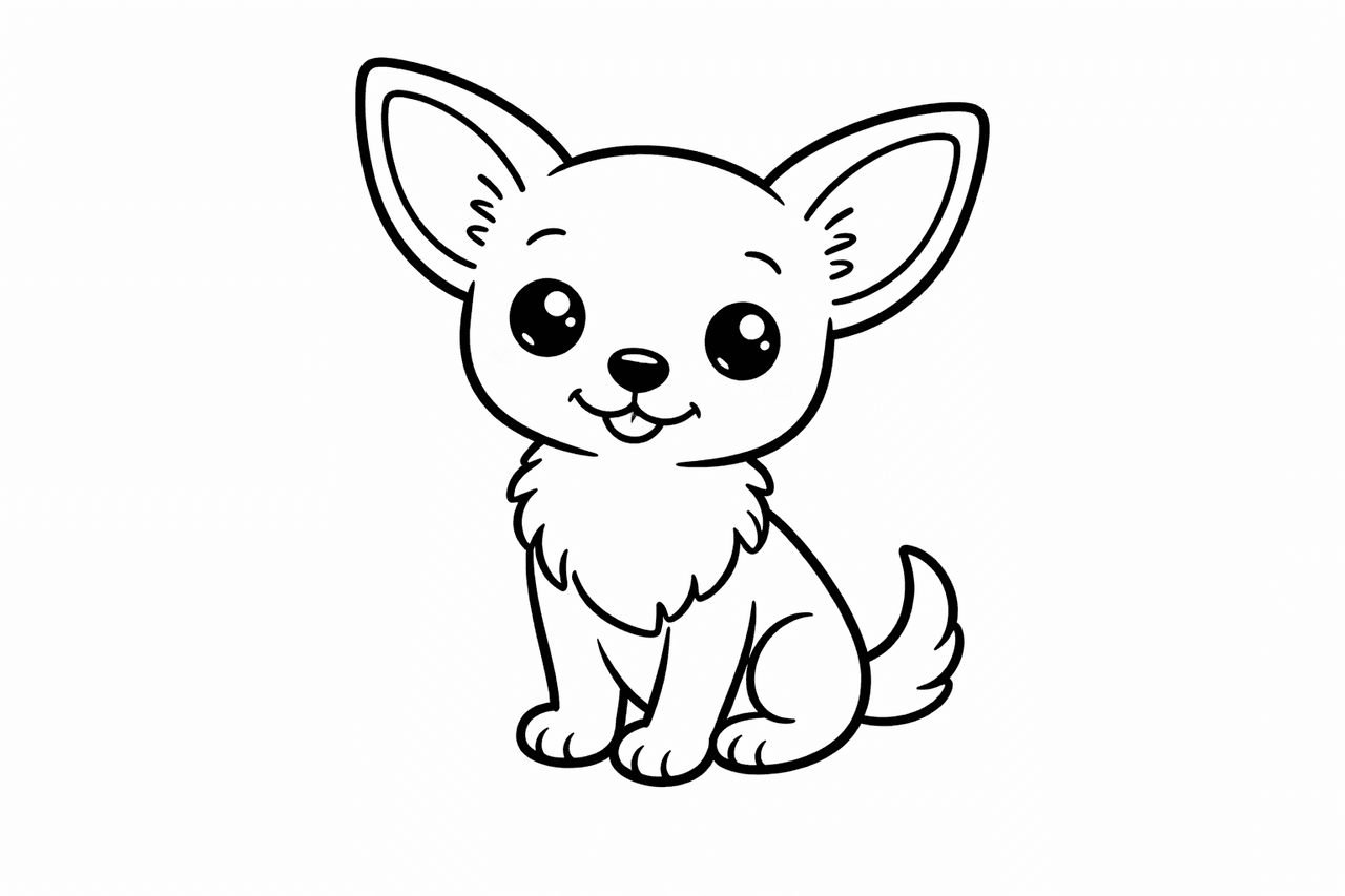 Kleiner Chihuahua - Ausmalbild