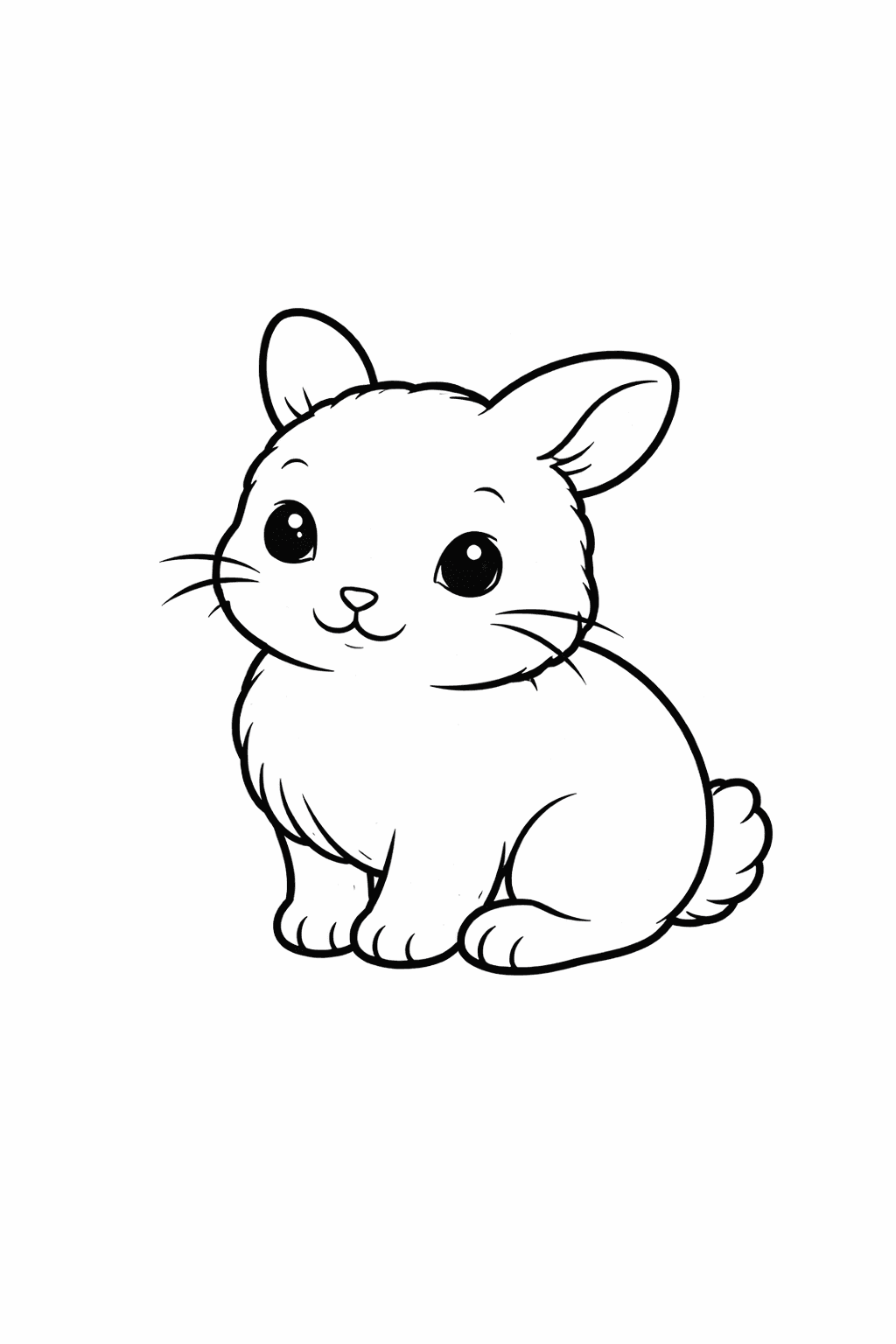 Zwergkaninchen - Ausmalbild